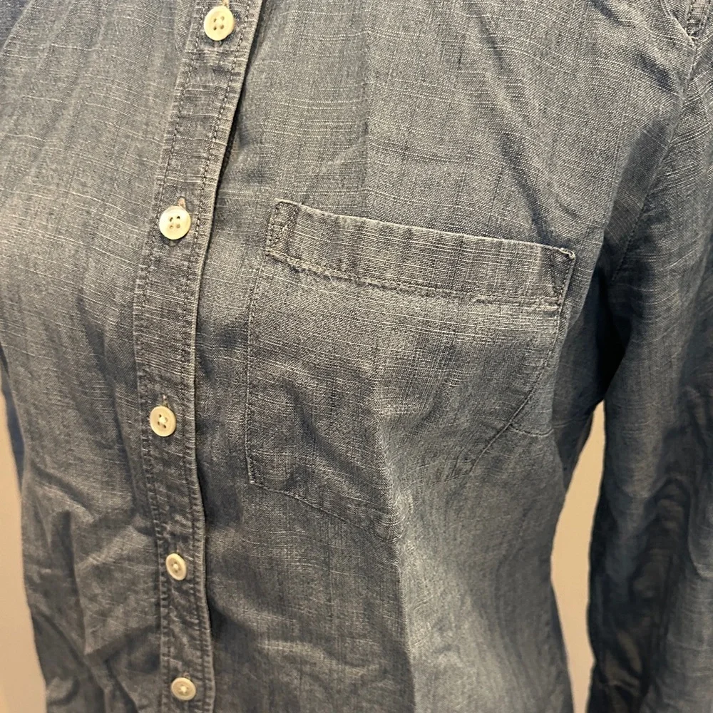 J. Crew Casual Blue Button Down Shirt - Picture 3 of 12